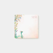 Pfauenschablone für Pastelcreme Post-it Klebezettel (Vorderseite)