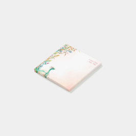 Pfauenschablone für Pastelcreme Post-it Klebezettel