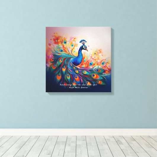 Pfauenschlamm Leinwanddruck (Insitu (Holzboden))