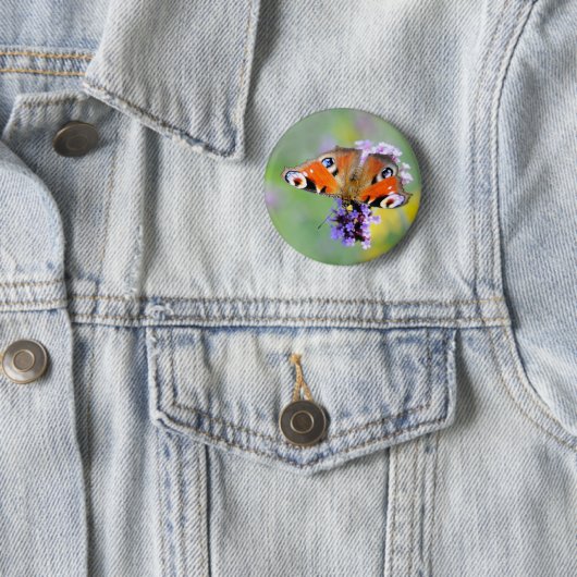 Pfauenschmetterling Button (Beispiel)