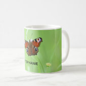 Pfauenschmetterling Kaffeetasse (VorderseiteRechts)