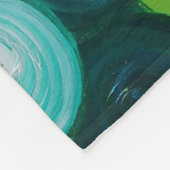 Pfauenschmetterling und Blume Malerei Fleecedecke (Ecke)