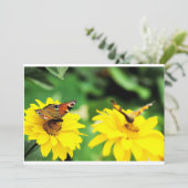 Pfauenschmetterlinge - Einladung (Stehend Vorderseite)