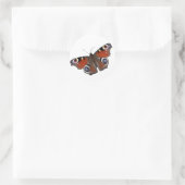 Pfauenschmetterlingstich Runder Aufkleber (Tasche)