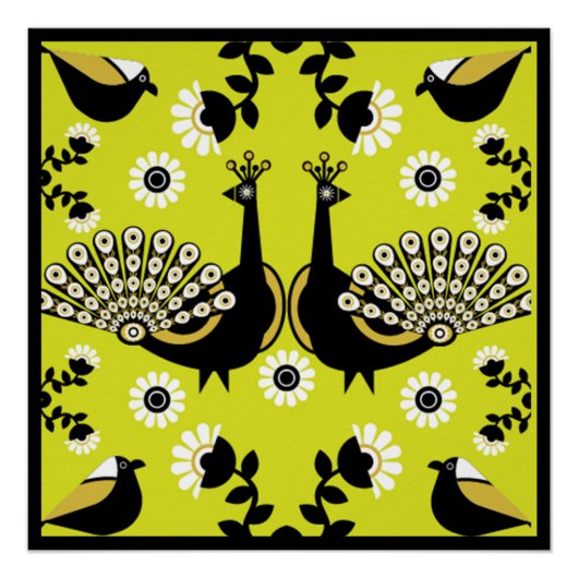 Pfauenschmuck und -dekoration poster (Vorderseite)