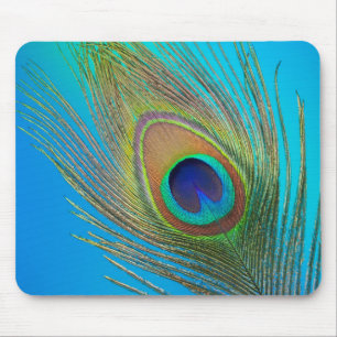 Pfauenschwanzfeder Mousepad