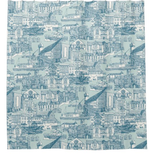 Pfauenseeglas Duschvorhang (Vorderseite)