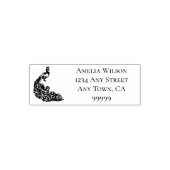 Pfauenselbstfärbende Briefmarke Permastempel (Design)