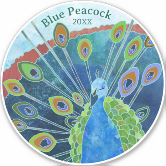 Pfauensiegel Aufkleber (Vorderseite)