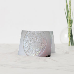 Pfauenskulptur, Hotel de Glace, Quebec Dankeskarte