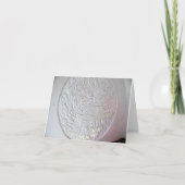 Pfauenskulptur, Hotel de Glace, Quebec Dankeskarte (Vorderseite)