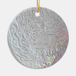 Pfauenskulptur, Hotel de Glace, Quebec Keramik Ornament