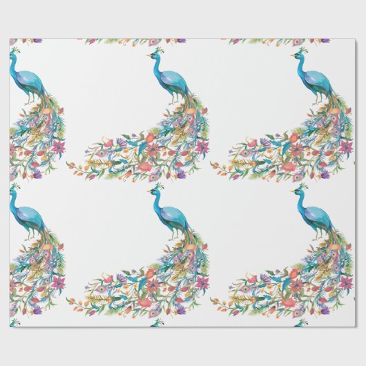 Pfauenspezialpapier Patina Geschenkpapier (Flach)