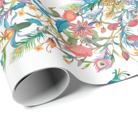 Pfauenspezialpapier Patina Geschenkpapier (Rolleneckpunkt)