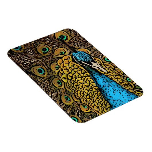 Pfauensplendor-Illustration Magnet (Rechte Seite)