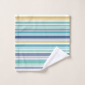 Pfauenstreifen Badhandtuch Set (Waschlappen)