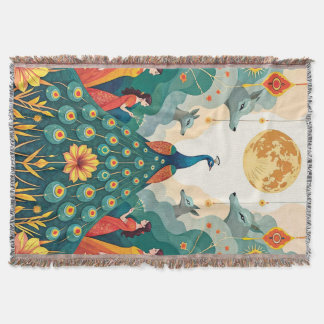 Pfauensymbol Blanket - Mittelostasien Decke