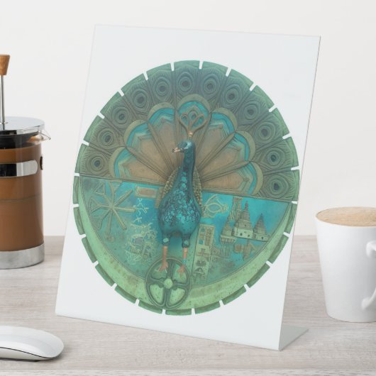 Pfauensymbol Sockelschild (In Situ)