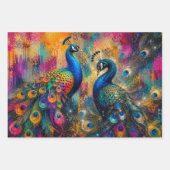 Pfauensymphonie 105gsm Decoupage Geschenkpapier Set (Vorderseite)