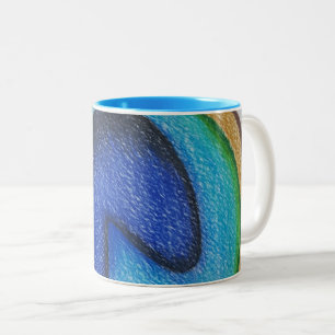 PfauenTasse Zweifarbige Tasse
