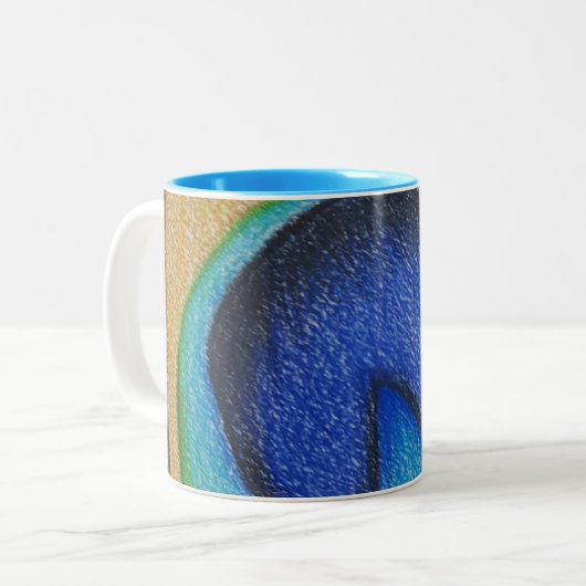 PfauenTasse Zweifarbige Tasse (Vorderseite Links)