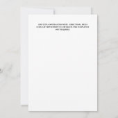 Pfauenthema Quinceañera Ball Gold grün Einladung (Rückseite)