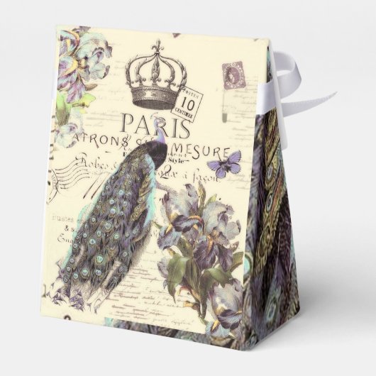 Pfauentraum Geschenkschachtel (Rückseite)