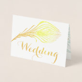 Pfauentypografie - Einladungen für Hochzeiten (Vorderseite)