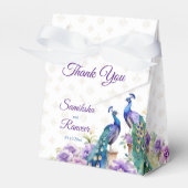 Pfauenviolett-Blüten Indische Gastgeschenk Hochzei Geschenkschachtel (Vorderseite)