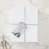 Pfauenviolett-Blüten Mehndi Indische Gastgeschenk Geschenkanhänger (Mit Garn)