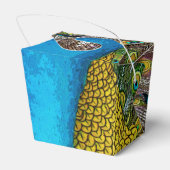 Pfauenvögel auf Anzeige Geschenkschachtel (Rückseite)