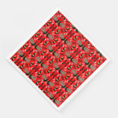 Pfauenvogel Folk Art. Serviette (Ecke)