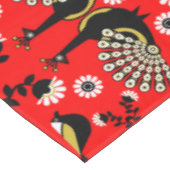 Pfauenvogel Folk Art. Tischdecke (Schrägansicht)