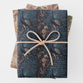 Pfauenvogel im Vintagen Stil Geschenkpapier Set (Beispiel)