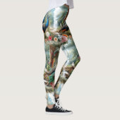 Pfauenvögel in Wäldern Leggings (Rechts)