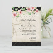 Pfauenvogelkäfig - Einladung zur Hochzeit (Stehend Vorderseite)