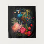 Pfauenwandband Wandteppich (Vorderseite)