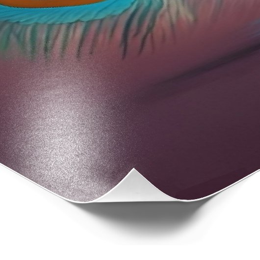 Pfauenwandpapier Fotodruck (Ecke)