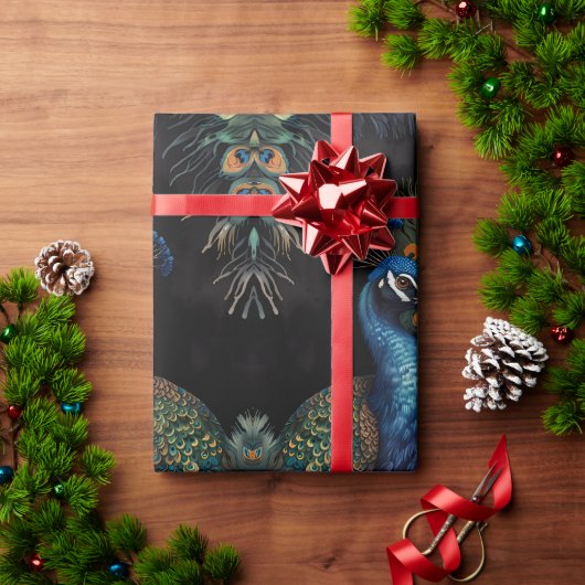 Pfauenwaschpapierblätter Geschenkpapier (Feiertagsgeschenk)
