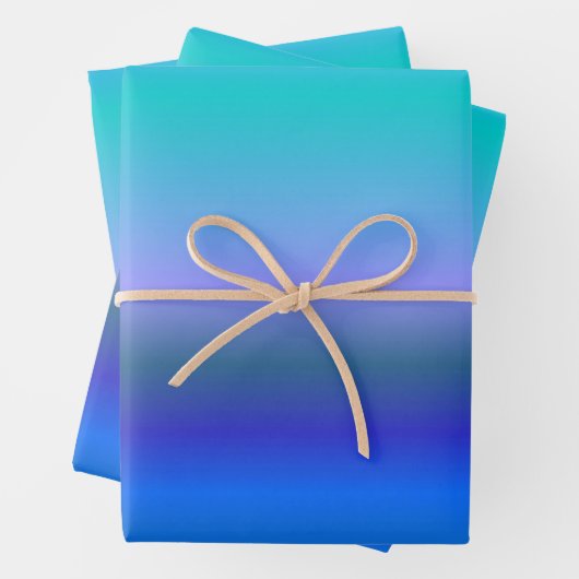 Pfauenwaschpapierblätter Geschenkpapier Set (Beispiel)