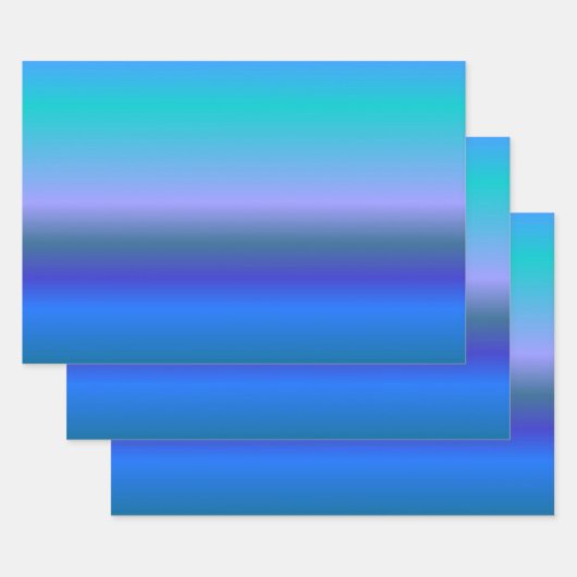 Pfauenwaschpapierblätter Geschenkpapier Set (Set)