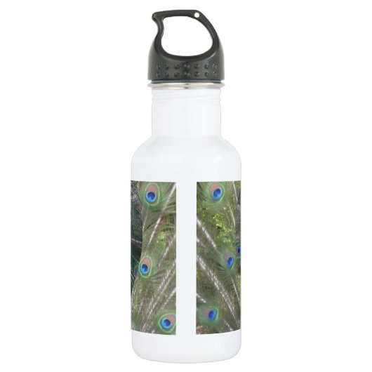 Pfauenwasserflasche Edelstahlflasche (Rückseite)