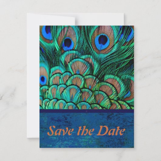 PfauenWedding Save the Date Card (Vorderseite)