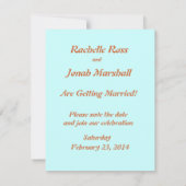 PfauenWedding Save the Date Card (Rückseite)