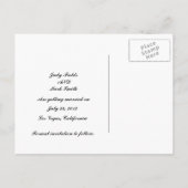 PfauenWedding Save the Date Postcard Ankündigungspostkarte (Rückseite)