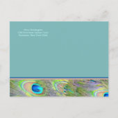 PfauenWedding speichert das Datum Ankündigungspostkarte (Rückseite)