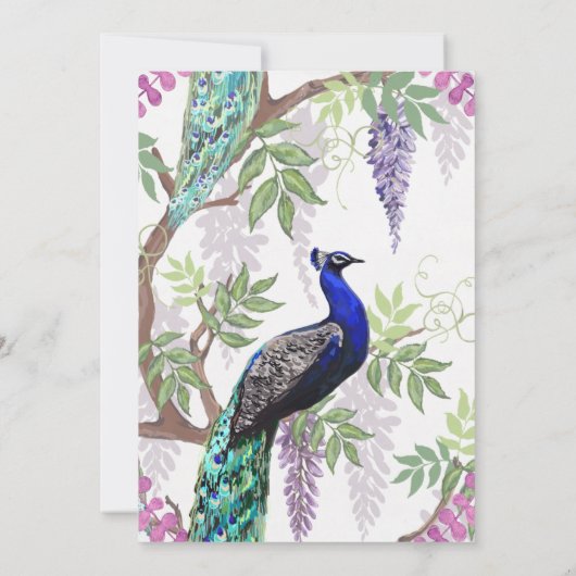 PfauenWedding speichert das Datum Dankeskarte (Rückseite)