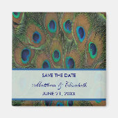 PfauenWedding speichert das Datum Magnet (Vorne)