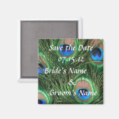 PfauenWedding speichert das Datum Magnet (Vorderseite/Rückseite)