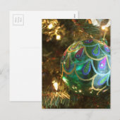 Pfauenweihe Feiertagspostkarte (Vorne/Hinten)